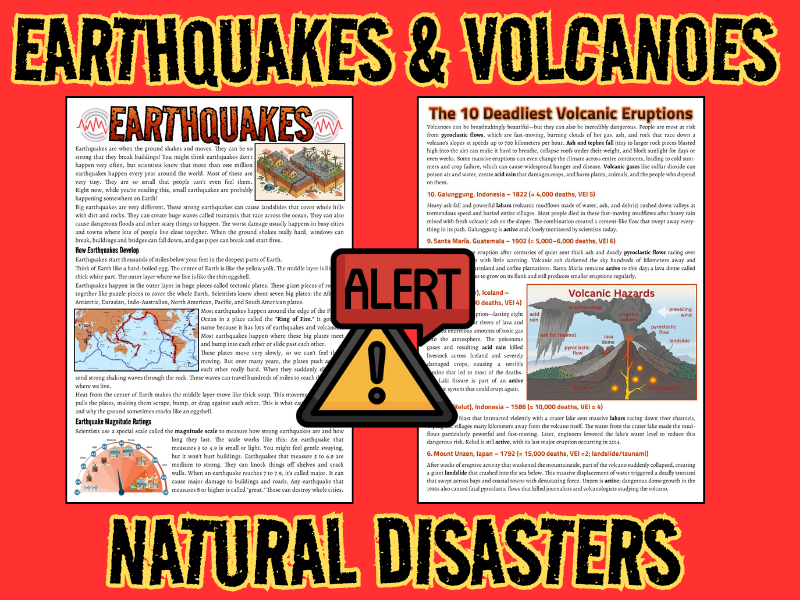Earthquake & Deadliest Eruptions Bundle