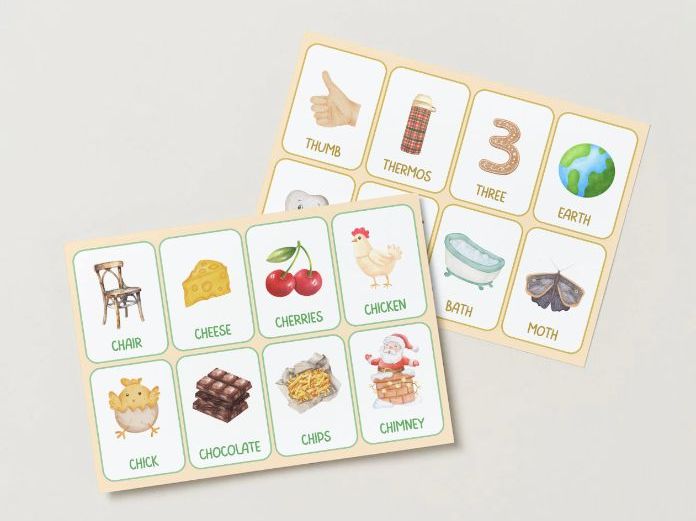 Digraph Flashcards - 5 Pages