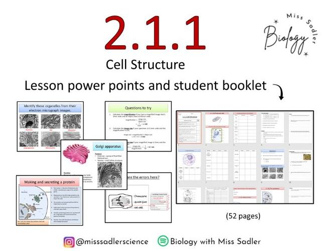 OCR Biology 2.1.1 Cell structure ( approx 10 lessons)