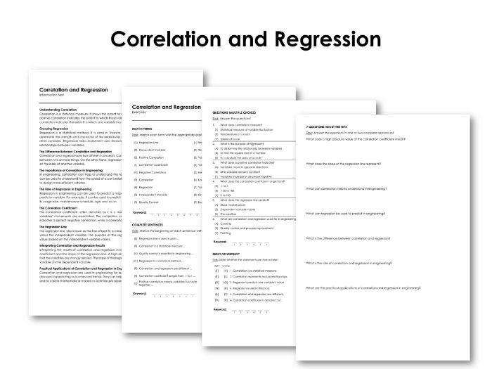 Correlation and Regression | Teaching Resources