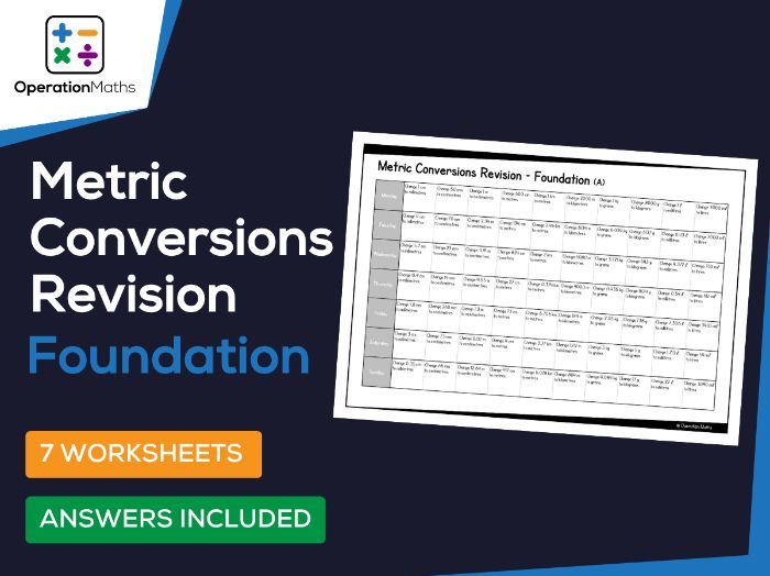 Metric Conversions Revision - Foundation