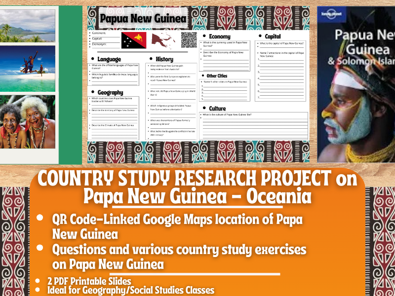 Country Study Research Project - Papa New Guinea - Social Studies Report - Oceania