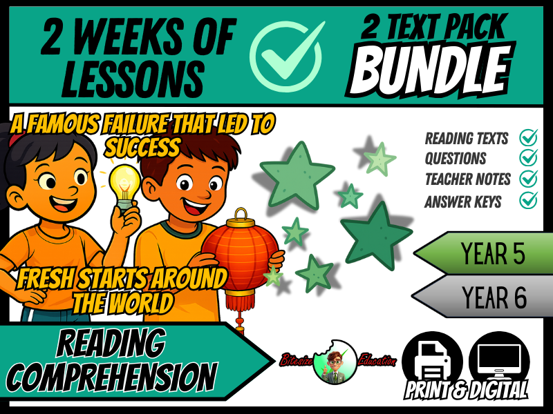 From Failure to Fresh Starts | Bundle | Reading Comprehension | Year 5/6
