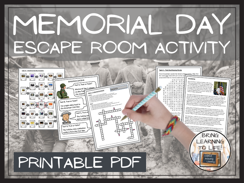 Memorial Day Escape Room Activity