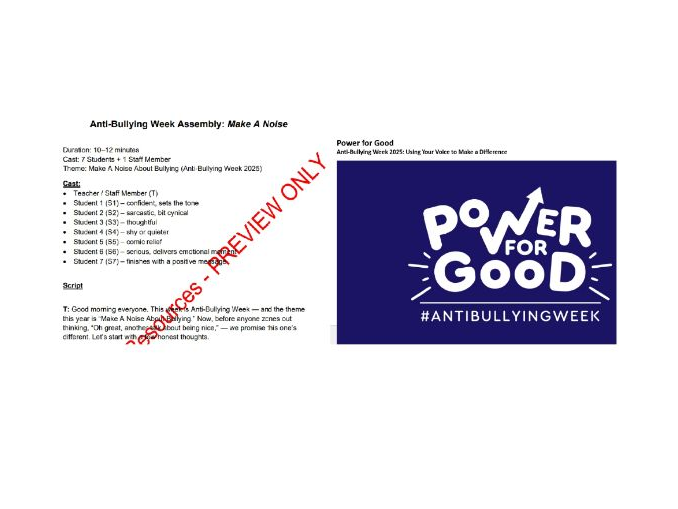 Anti-Bullying Week KS3 Assembly BUNDLE engage cynical teens!