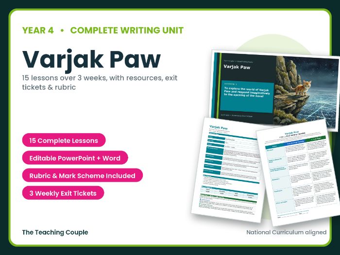 Varjak Paw | Year 4 English Unit | 15 Complete Lessons + Resources + Mark Scheme