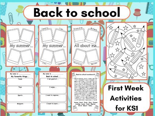 Back To School Activity Sheets