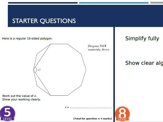 Higher GCSE Maths Starters (Target 5 - 9)