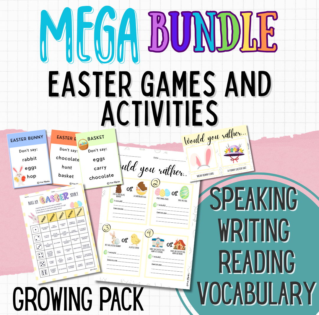 Easter Literacy Bundle | Speaking, Listening, Reading & Writing Activities | ESL / EAL Primary