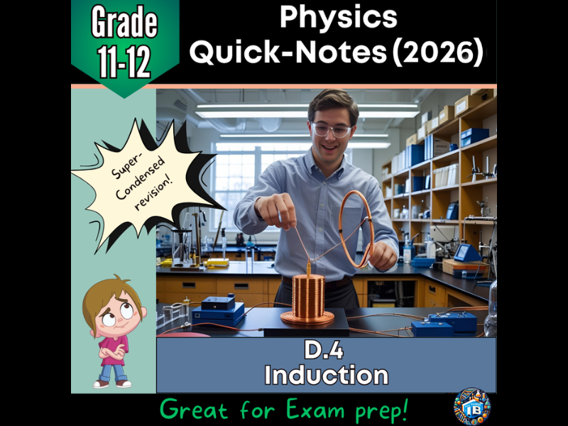 IB DP Physics: D.4 Induction – Condensed Topic Revision Notes (2026)