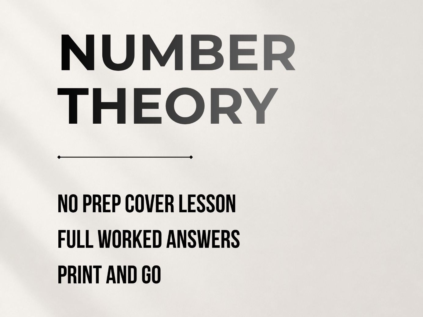 KS5 Further Mathematics Cover Lesson Unit 1): Divisibility & Foundational Axioms (No Prep)