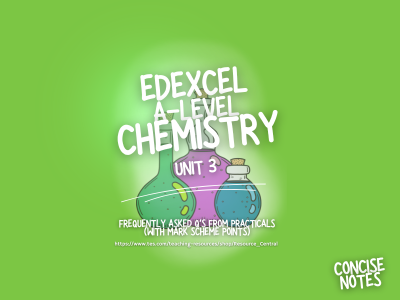 Edexcel IAL Chemistry Unit 3 Complete Revision Notes