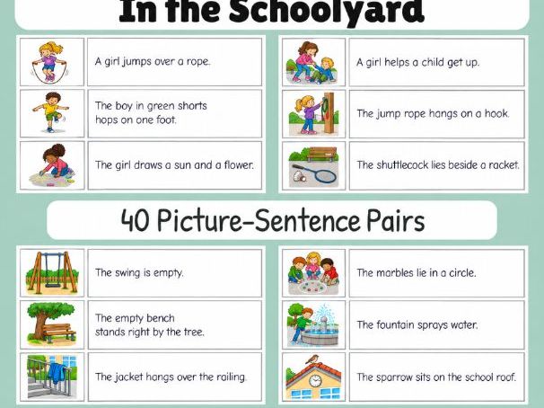 In the Schoolyard | First Sentences | Grades 1-2