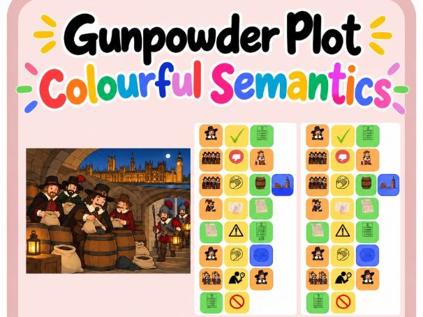 The gunpowder plot- colourful semantics