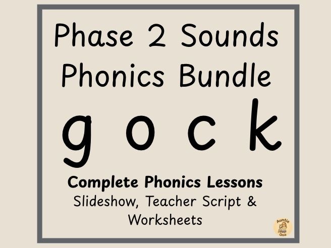 Phase 2 'g' 'o' 'c' 'k' Phonics Bundle Initial Sounds | EYFS Complete Lessons