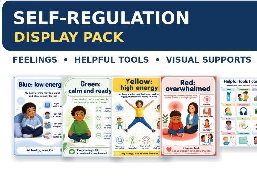 Self-Regulation Display Pack | Feelings, Helpful Tools & Visual Supports | EYFS, KS1 & SEND