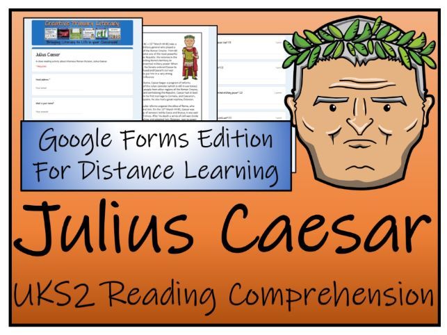 UKS2 Julius Caesar Reading Comprehension & Distance Learning Activity