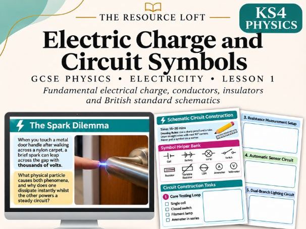 KS4 Physics | Electric Charge and Circuit Symbols | PowerPoint & Differentiated Worksheets