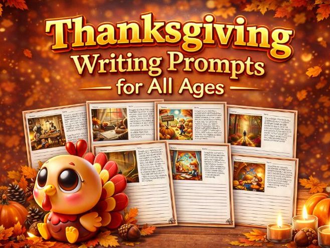 23 Thanksgiving Writing Prompts - Story Poetry Instructions Letter For all ages