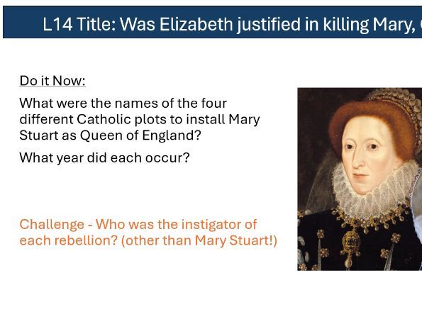 GCSE AQA History Elizabethan England 1568-1603 3.4 - Mary, Queen of Scots