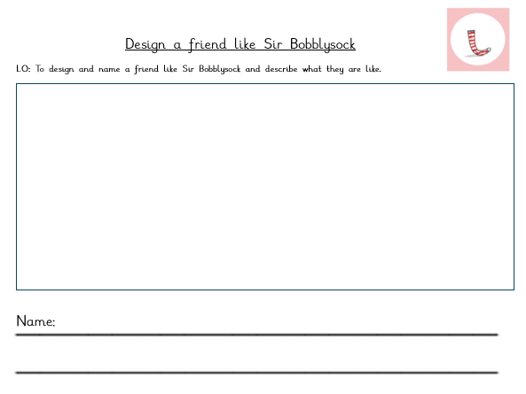 English 'Claude in the City' story - Design a friend like Sir Bobblysock