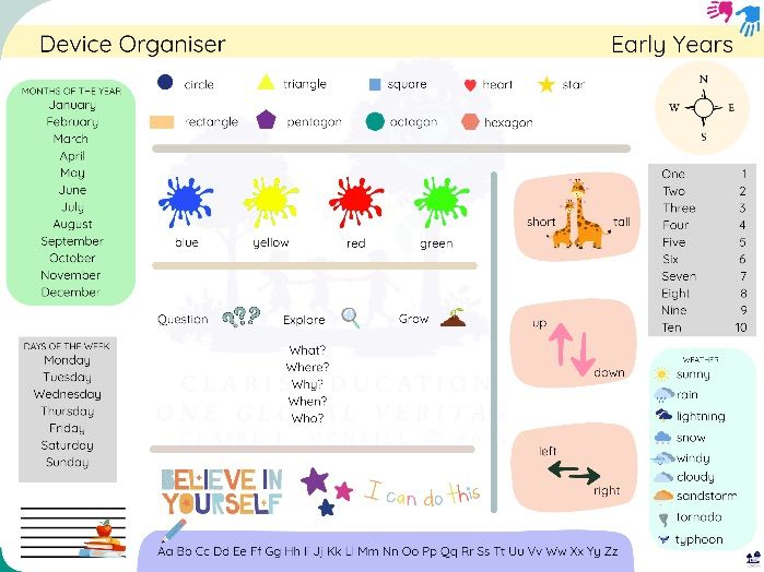 Early Years Device Organiser