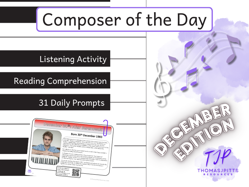 KS2–3 Music: Composer of the Day – December Reading & Listening