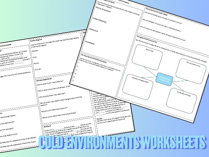 Cold Environments Worksheets (AQA GCSE Geography)