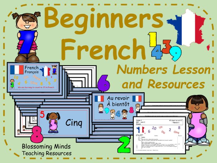 French lesson and resources : Numbers to 10