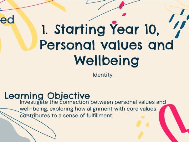 Year 10 Beginnings & Personal Values – KS4 PSHE Lesson on Wellbeing and Fulfilment