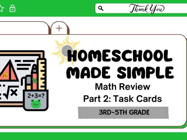 Task Cards | Math Review | Grades 3rd-5th