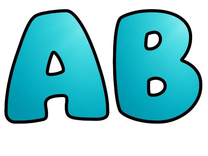 Turquoise Blue Bubble Letters | Plain Colour Bulletin Board Letters | Printable Alphabet A-Z and 0-9