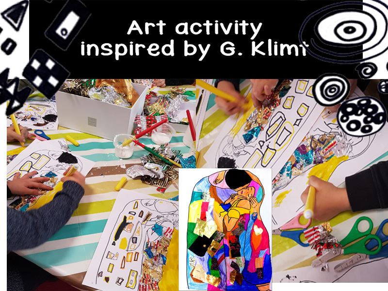 Art activity inspired by Klint, patterns and mixed media