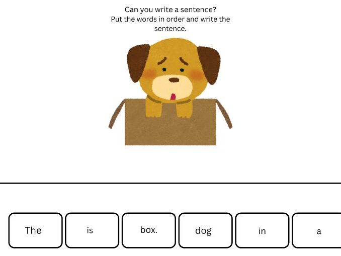 Sentence structure writing support