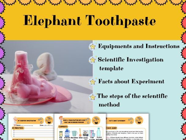 Elephant Toothpaste Experiment : STEM activities and Scientific Method ...