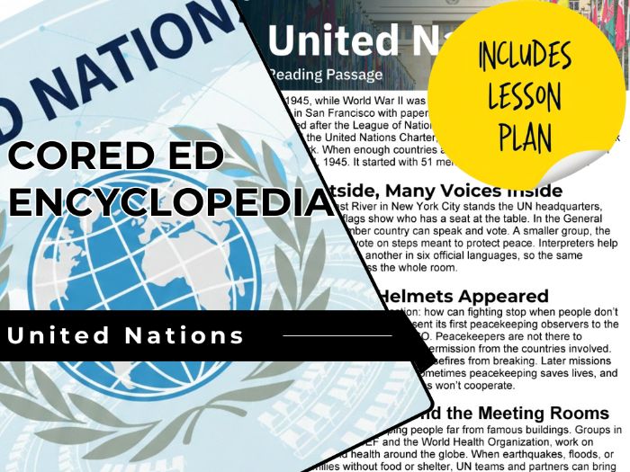 United Nations Reading Comprehension Passage - Cored Ed Encyclopedia