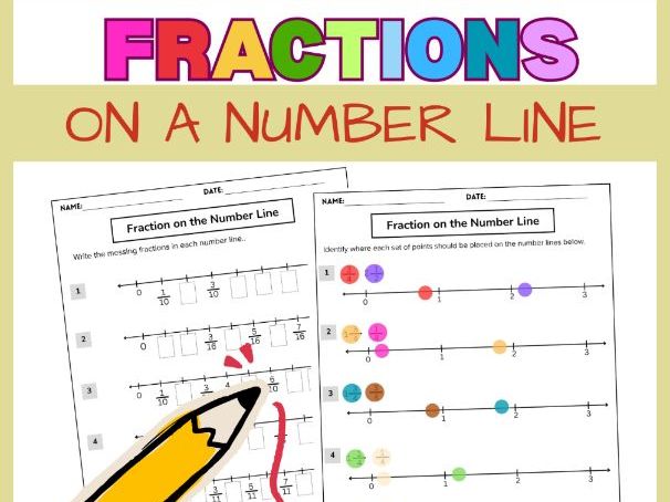 3rd Grade Number Line Fractions | Easy No-Prep Practice Worksheets.