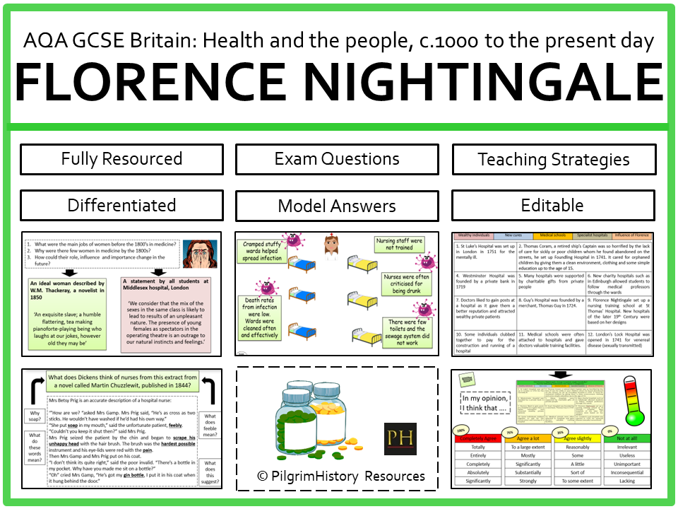 AQA GCSE Britain Health and the People: Florence Nightingale and Hospital Care
