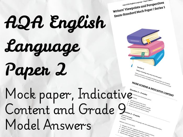 AQA GCSE English Language Paper 2 – Full Original Mock Examination (Series 1)
