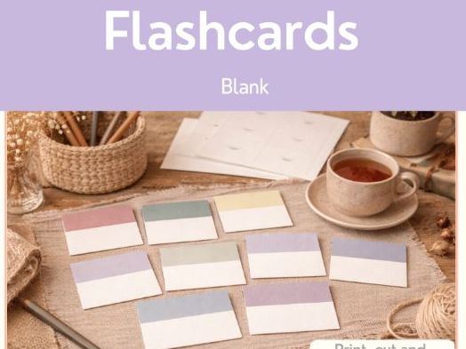 FlashcardsBlank Flashcards | Pastel Vocabulary Cards | Spanish, ESL, MFL | Print