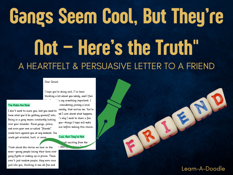 "Letter to a Friend: Gangs Seem Cool, But They’re Not – Here’s the Truth"
