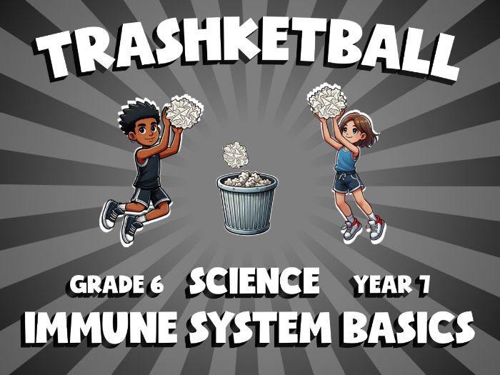 Immune System Basics TRASHKETBALL Science Game | No-Prep Year 7 Review Activity