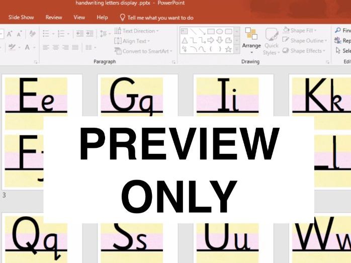 Read Write Inc Handwriting style large capital and lowercase letter display posters