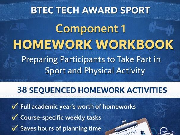 BTEC Tech Award Sport Component 1 Homework Activities