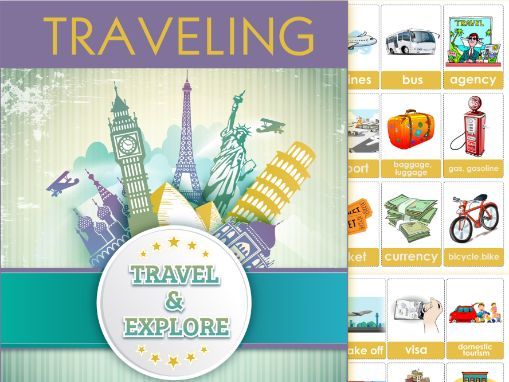 Traveling Around the World Flashcards | Travel Vocabulary | ESL Printable