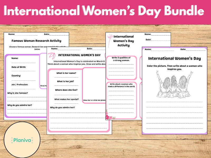 International Women’s Day Bundle | Writing, Research & Reflection Activities | March 8
