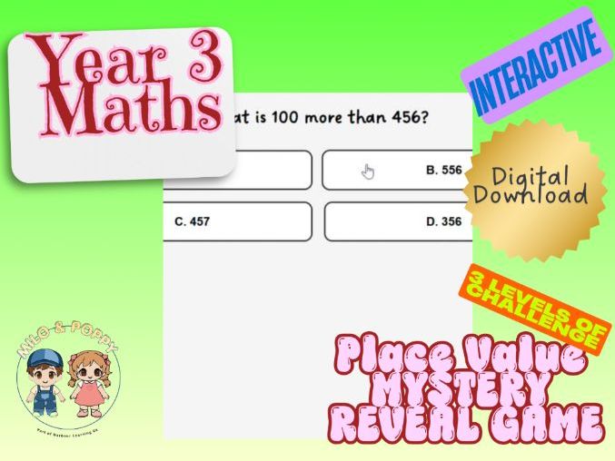 Year 3 Place Value | Mystery Reveal Game