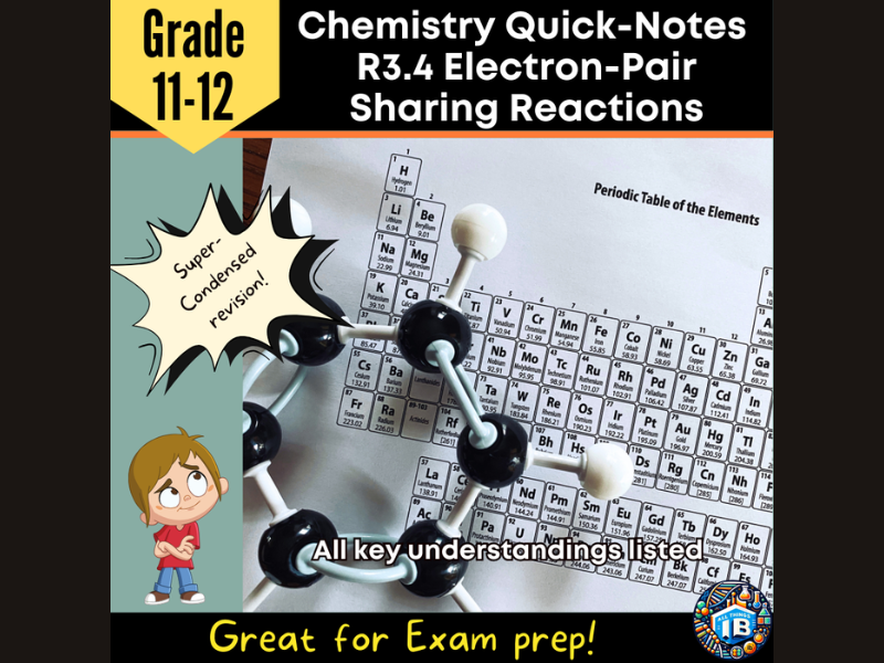 IB Chemistry R3.4 Electron Pair Sharing Condensed Notes 2025-2026