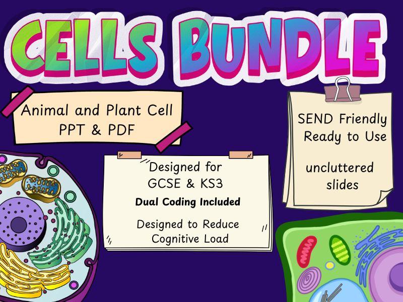 GCSE Biology Cell Structure Bundle | Plant & Animal Cells | Lessons, Comparison PDF, Blurting & Exam