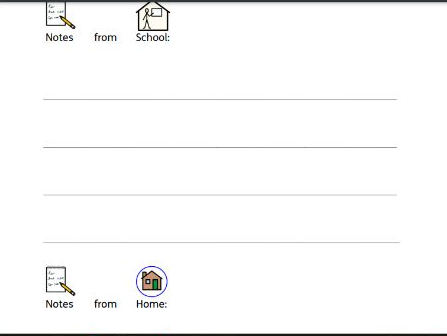 Home School Communication Sheet